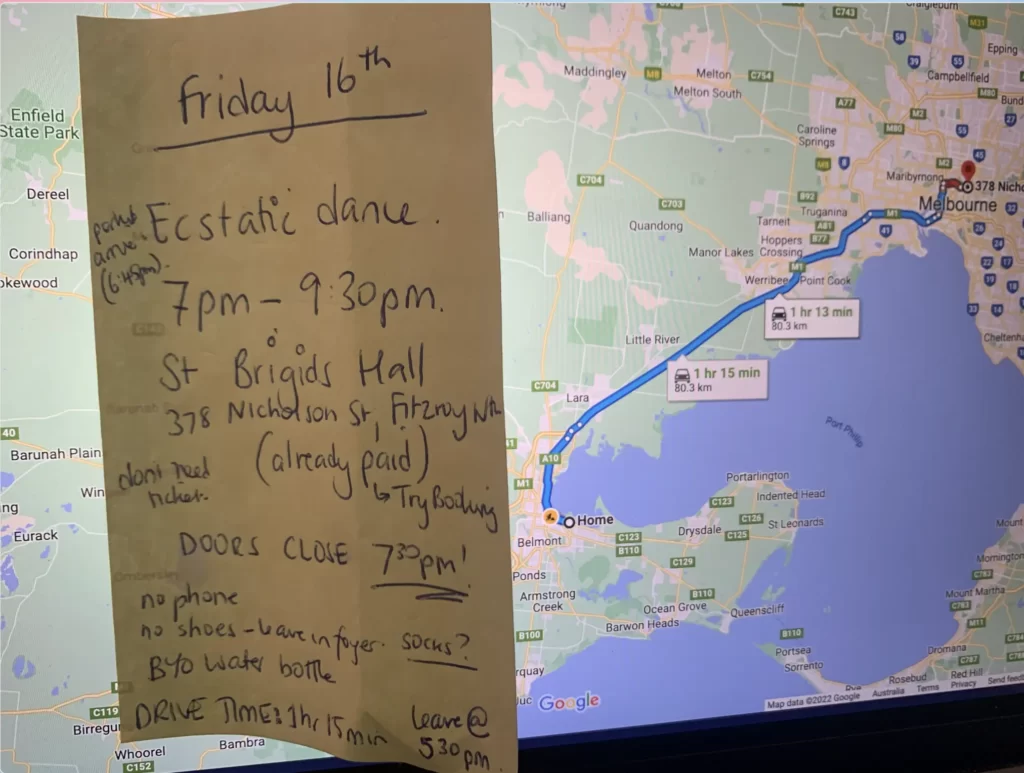 Map and notes